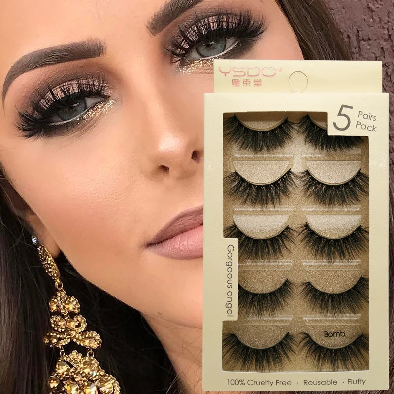 Faux Cils 3D Mink YSDO – Volume & Intensité | 3 ou 5 paires