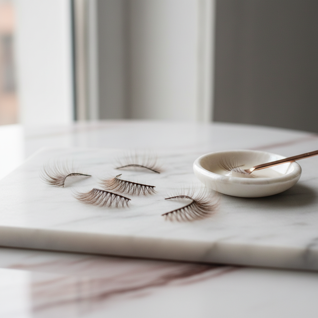 Faux cils naturels élégants – Éclat & Co
